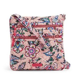 Triple Zip Hipster in Stitched Flowers Print NWT